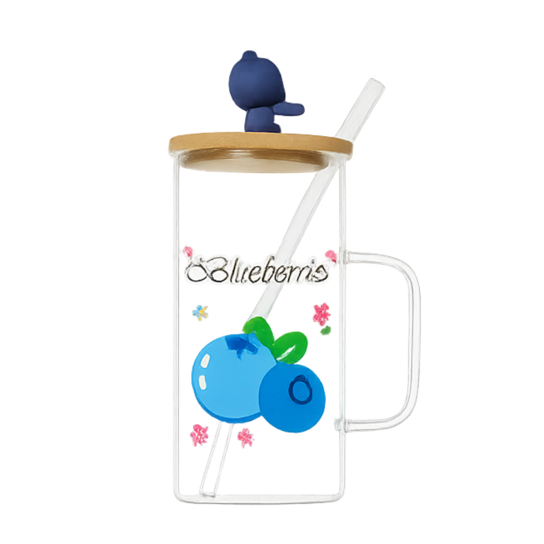 Cup glass with lid