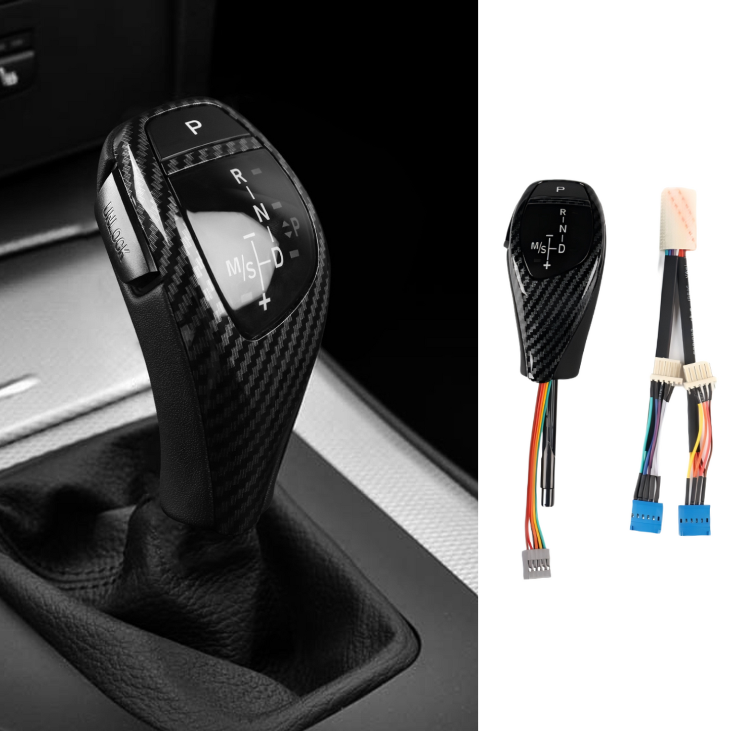 BMW Short LED Gear Knob – Automatic Shifter with Light Display