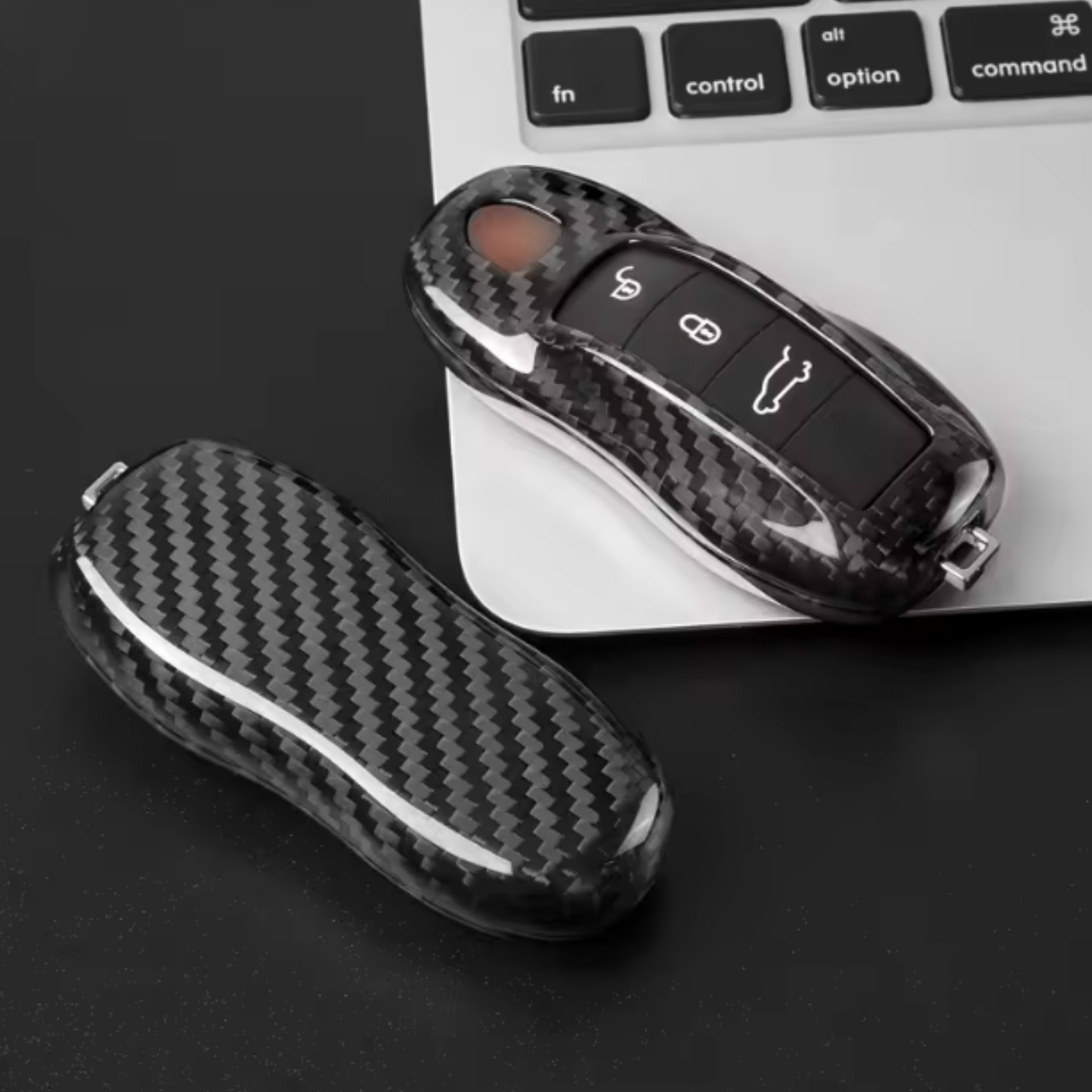 Porsche Real Carbon Fiber Key Cover – 3 & 4 Button Models