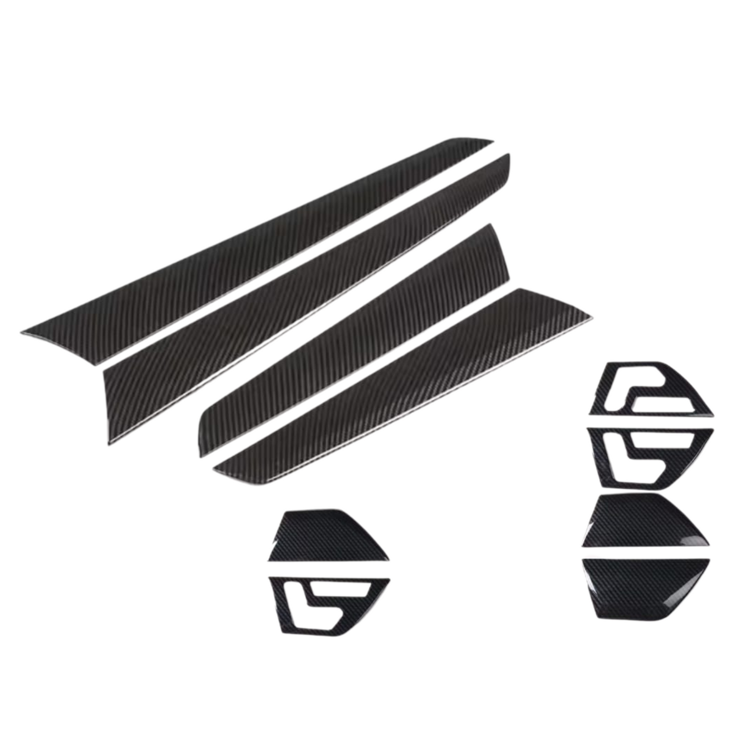 Mercedes W204 Sedan (4 Doors) Carbon Door Trim Covers – High-Quality Plastic (6PCS)