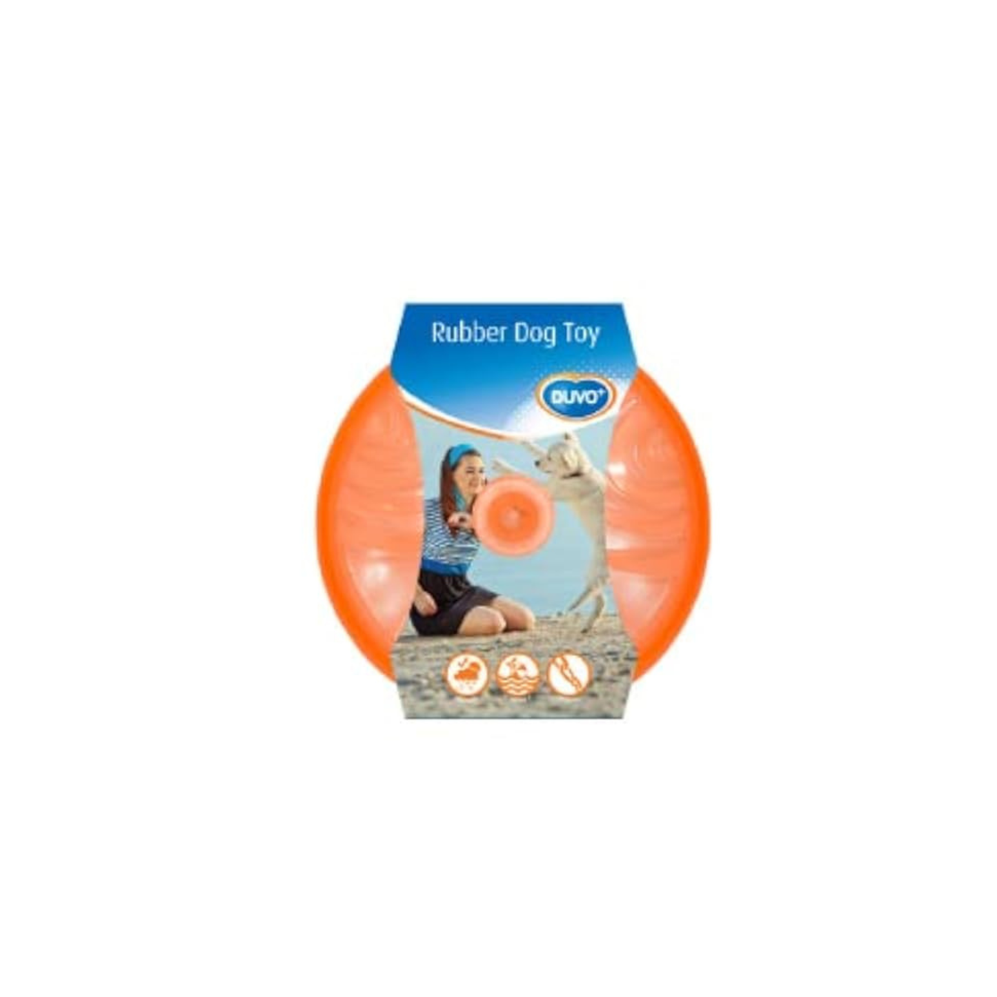 Duvo+ Rubber Dog Toy – Durable Flying Disc for Fetch & Play