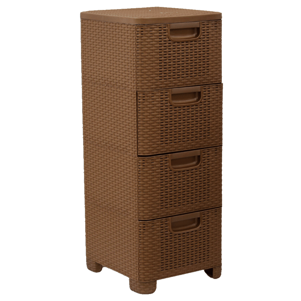 4-Tier Plastic Storage Drawer Cabinet