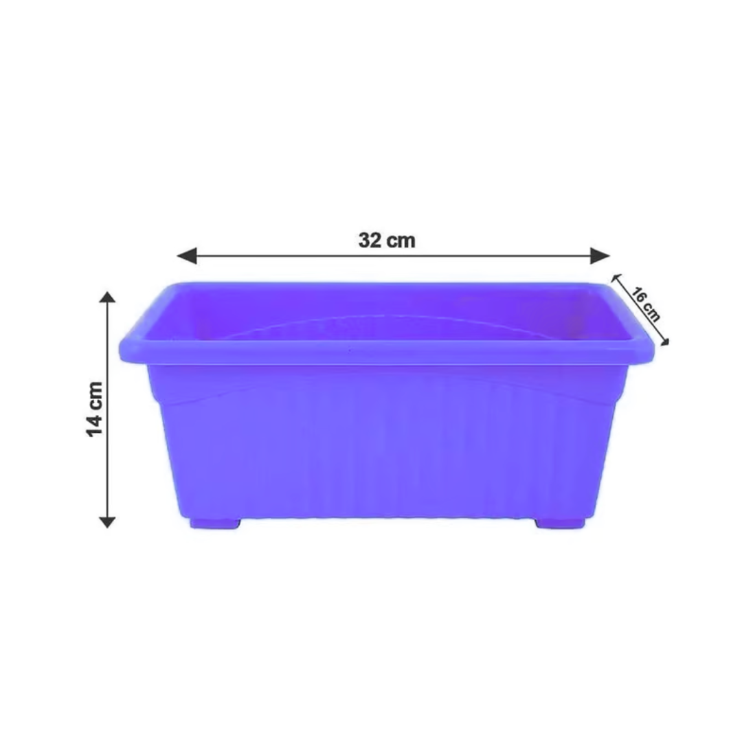 Rectangular Plastic Planter Box with Lid