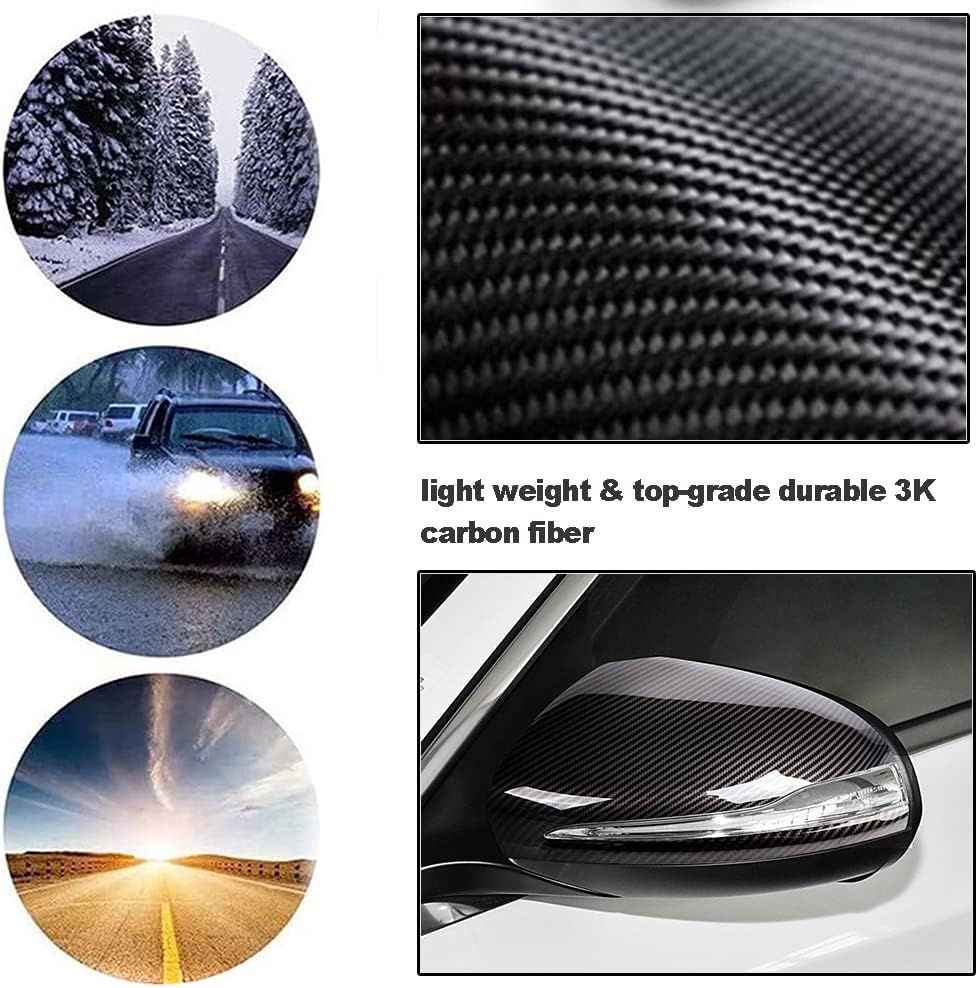 Mercedes W205 W213 GLC Carbon Fiber Mirror Replacements – ABS High Quality