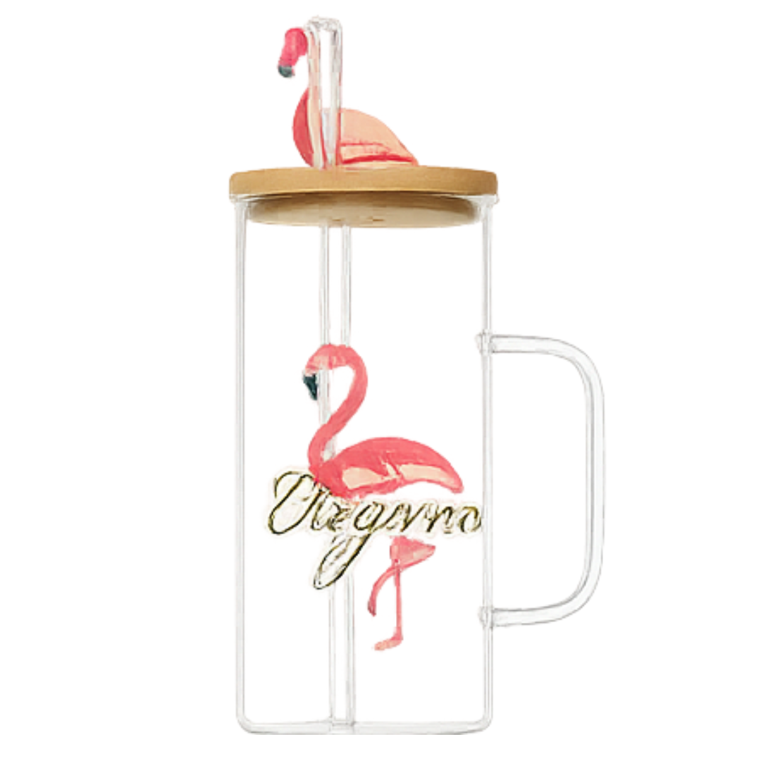Cup glass with lid