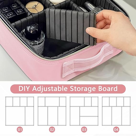 Travel Makeup Bag With LED Mirror
