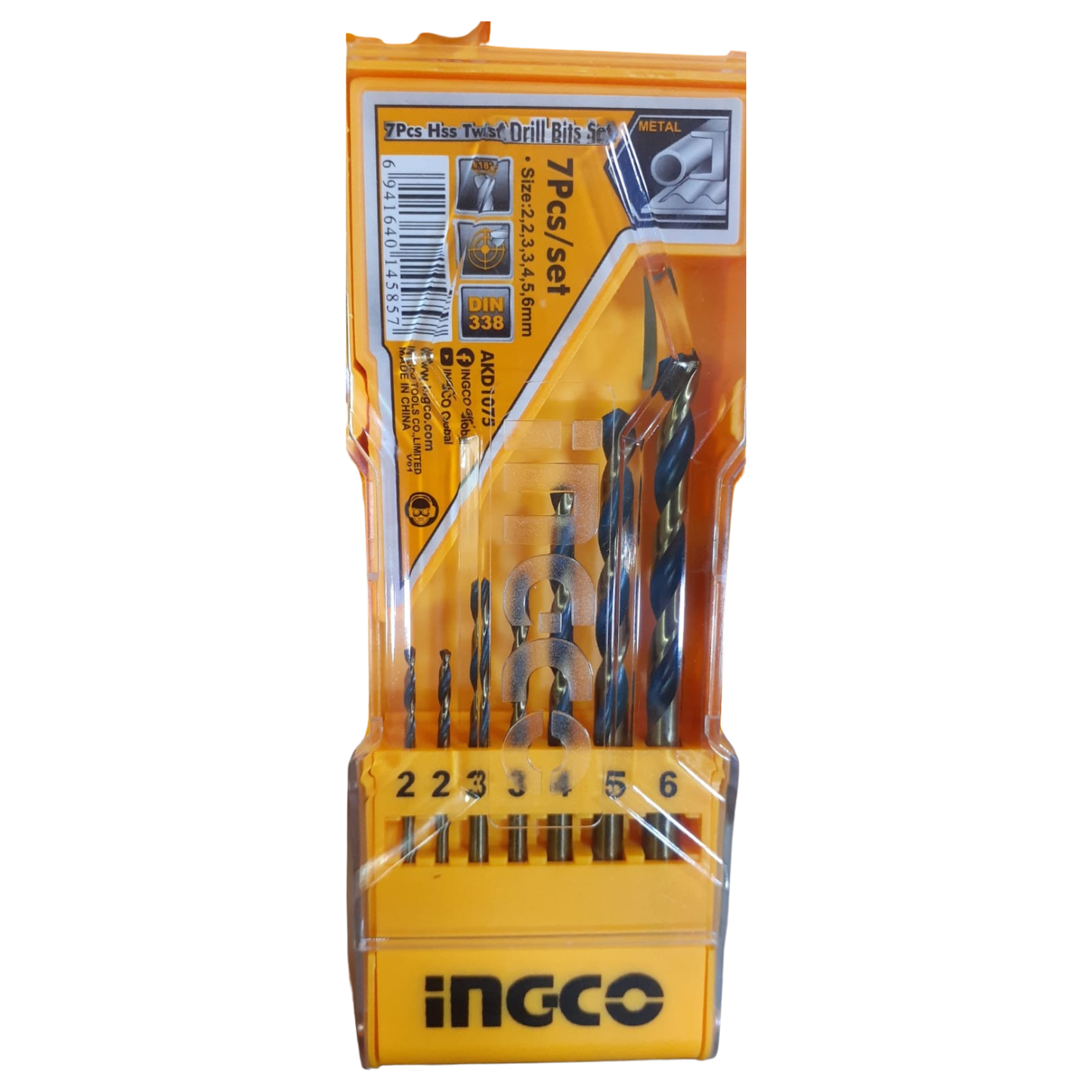 INGCO 7 Pcs HSS Twist Drill Bit Set (Metal)