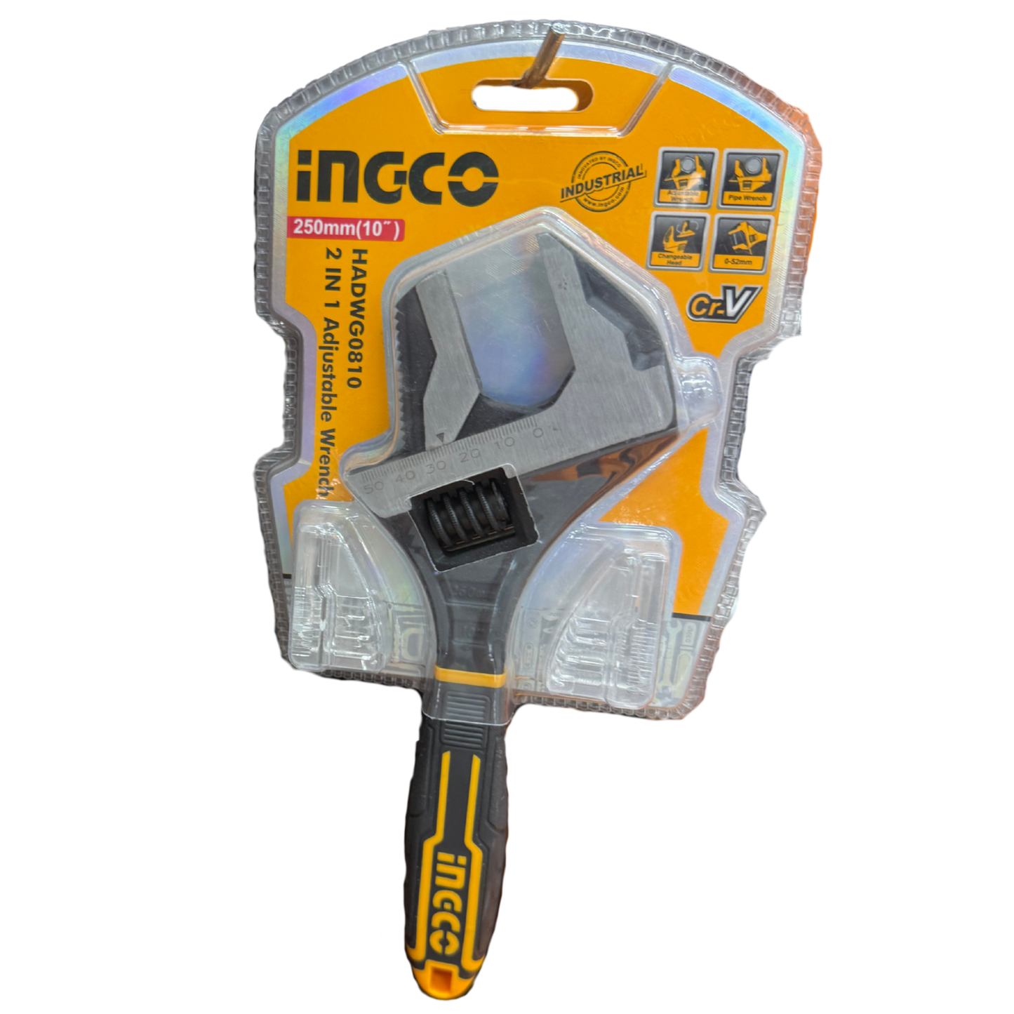INGCO 10” 2-in-1 Adjustable Wrench