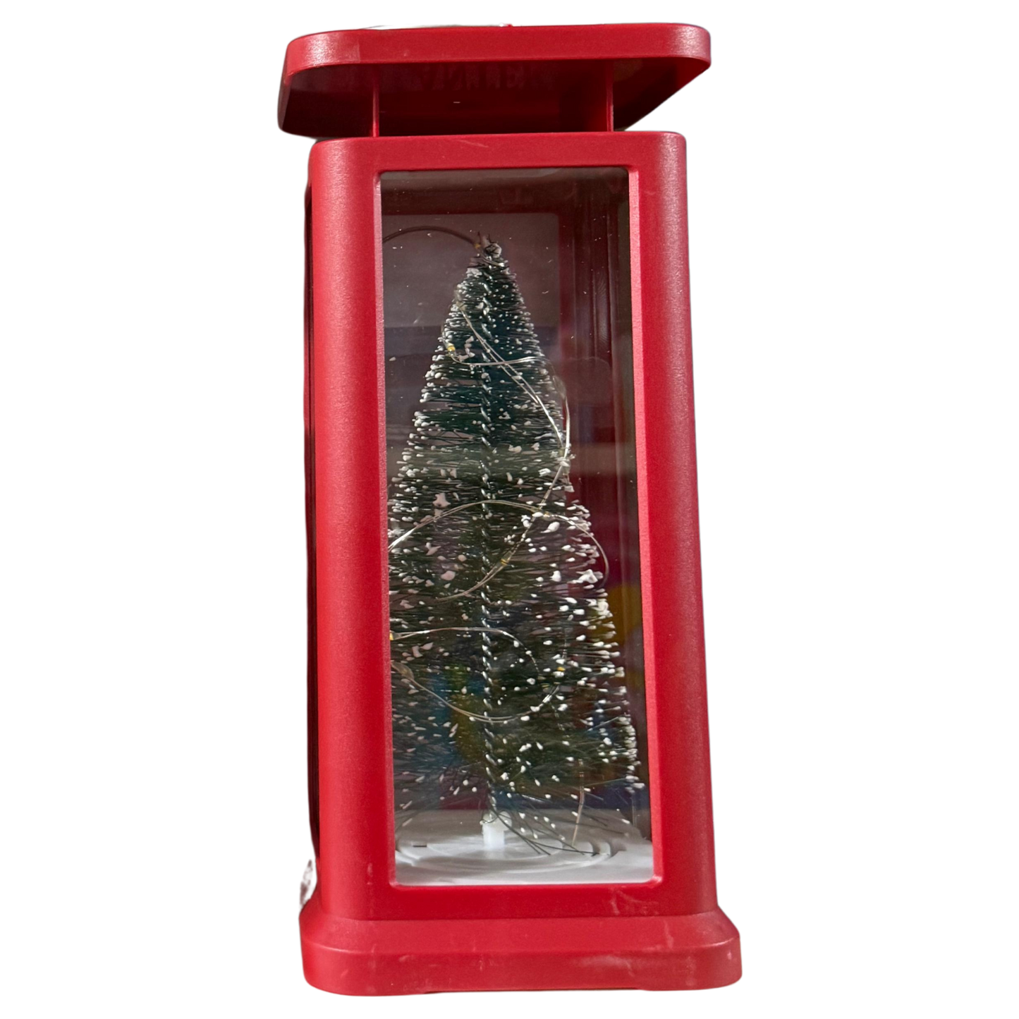 Red Lantern Christmas Tree Display – Light-Up Winter Holiday Decoration