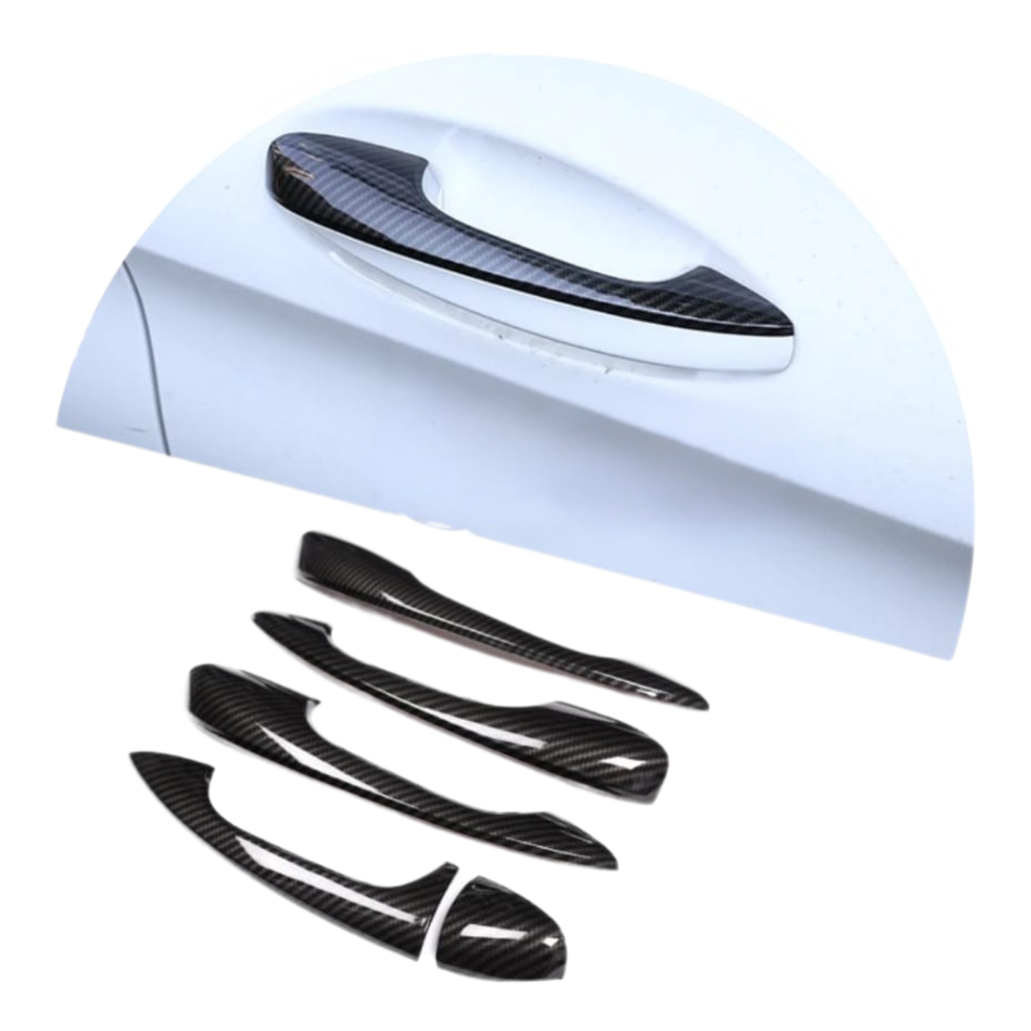 Mercedes W205 / W213 / GLC Carbon Look Exterior Door Handle Covers – Set of 4