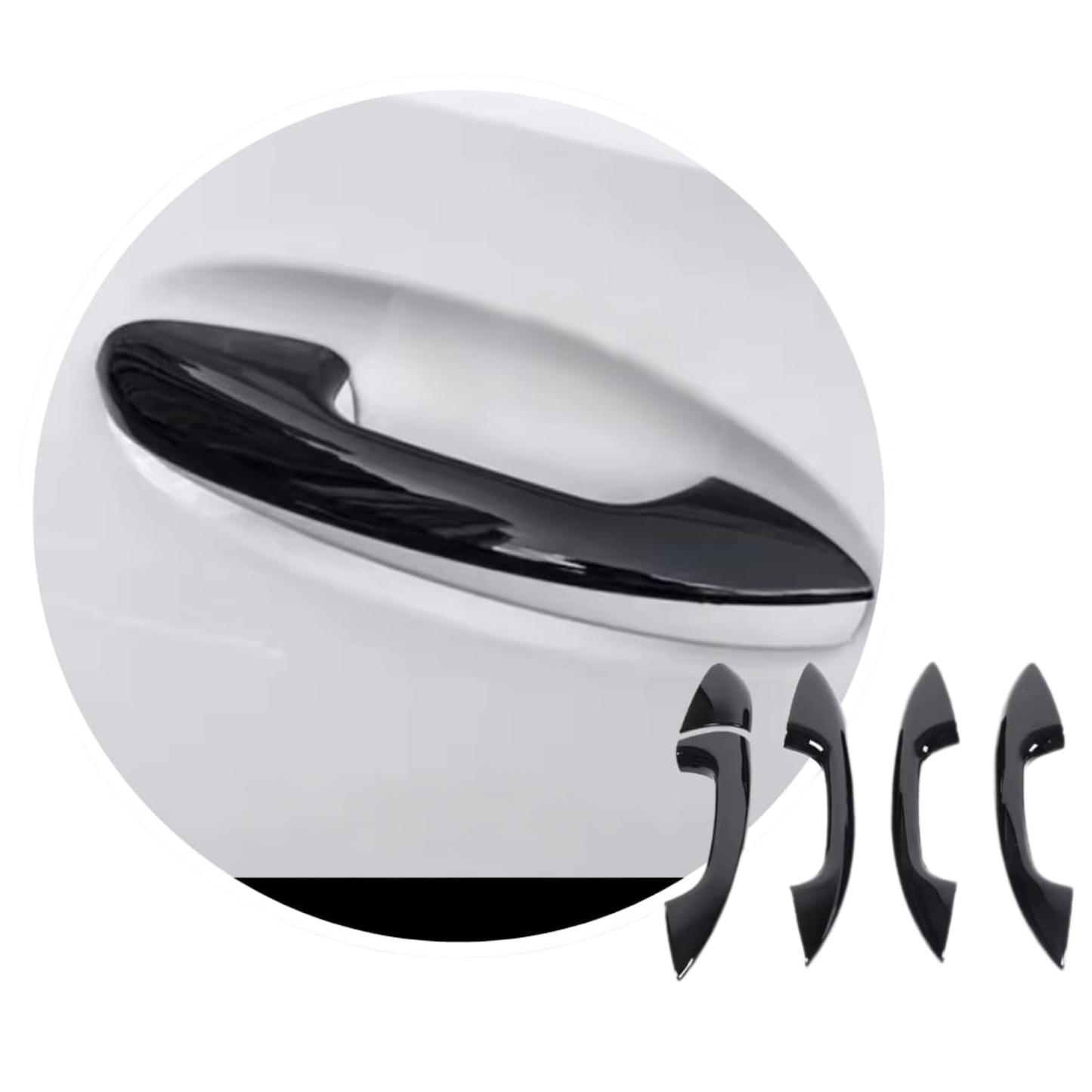 Mercedes W205 / W213 / GLC Exterior Door Handle Covers – Black or Carbon