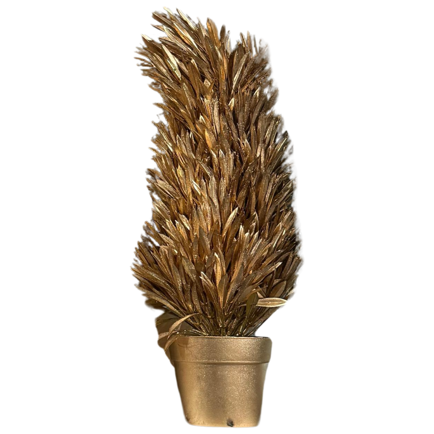 Luxurious Gold Topiary Trees - Metallic Floral or Spiked Potted Decor