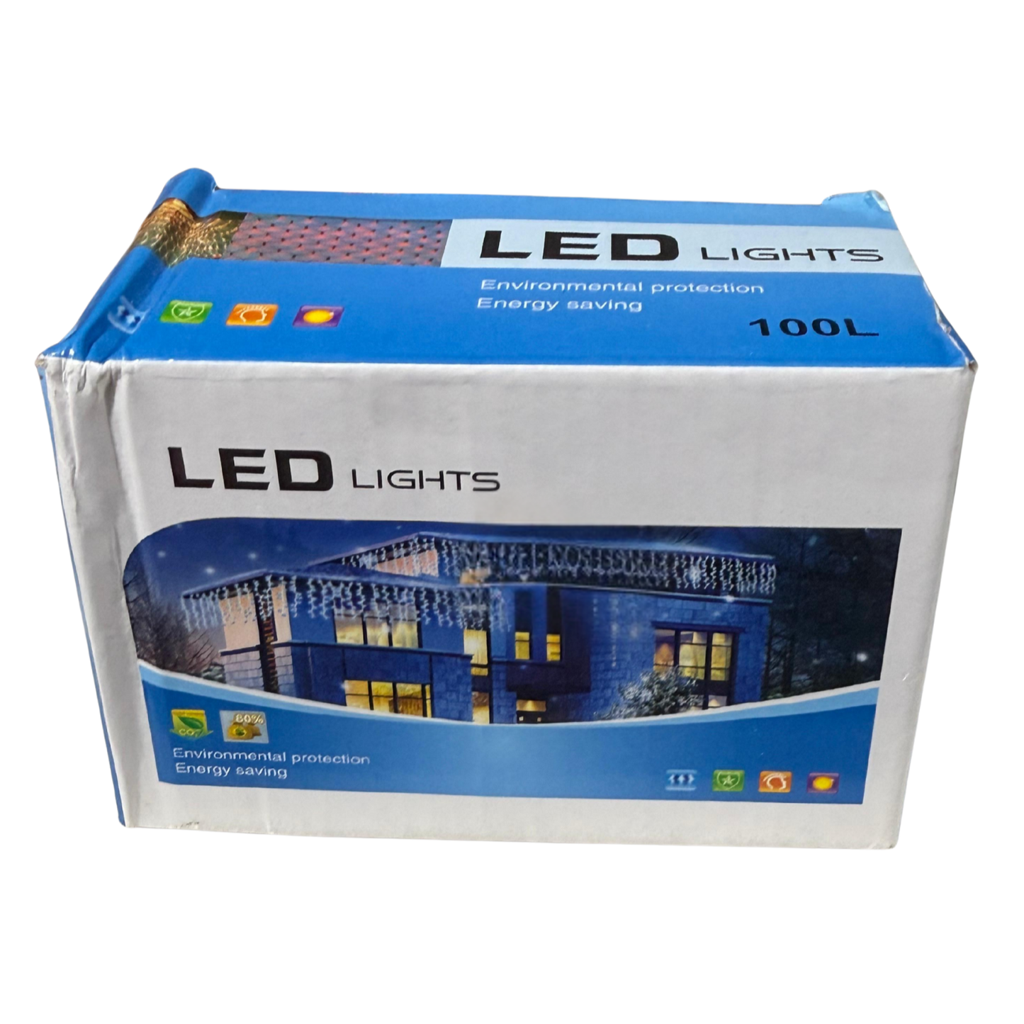 100 LED Icicle String Lights – Outdoor/Indoor Decoration | Energy-Saving & Eco-Friendly