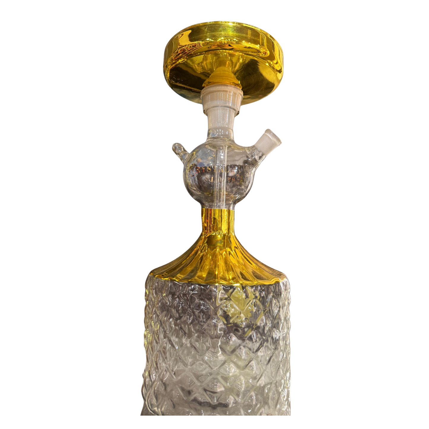 Compact Glass Hookah – Golden Edition (All Glass Design)