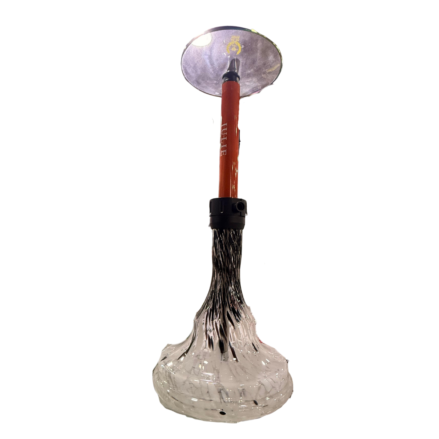 Red Crystal Hookah – Sleek Modern Design with Clear Textured Base