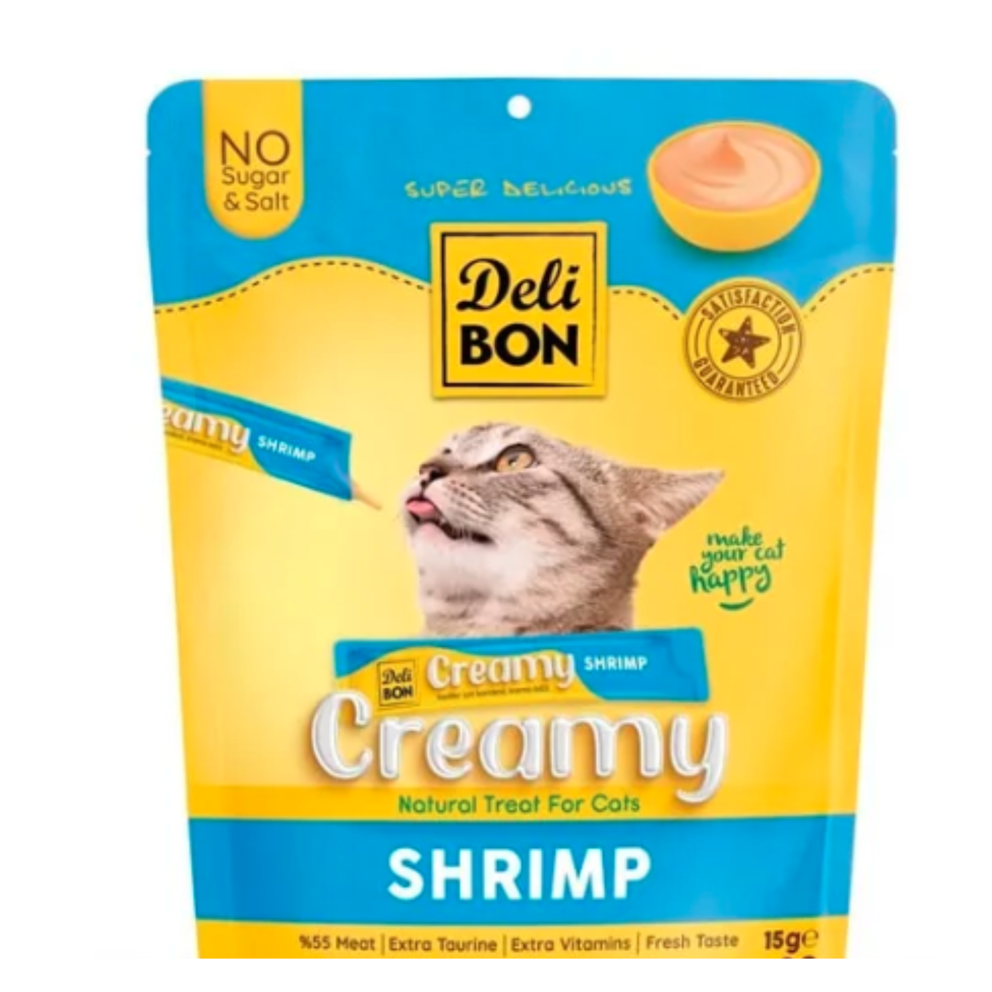 Deli Bon Creamy Shrimp – Natural Treat for Cats
