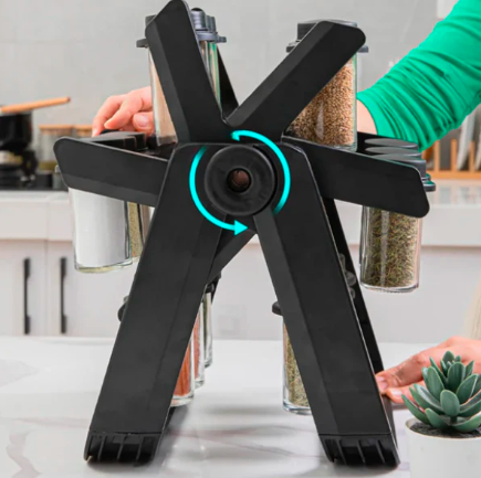360° Rotating spice rack With Container