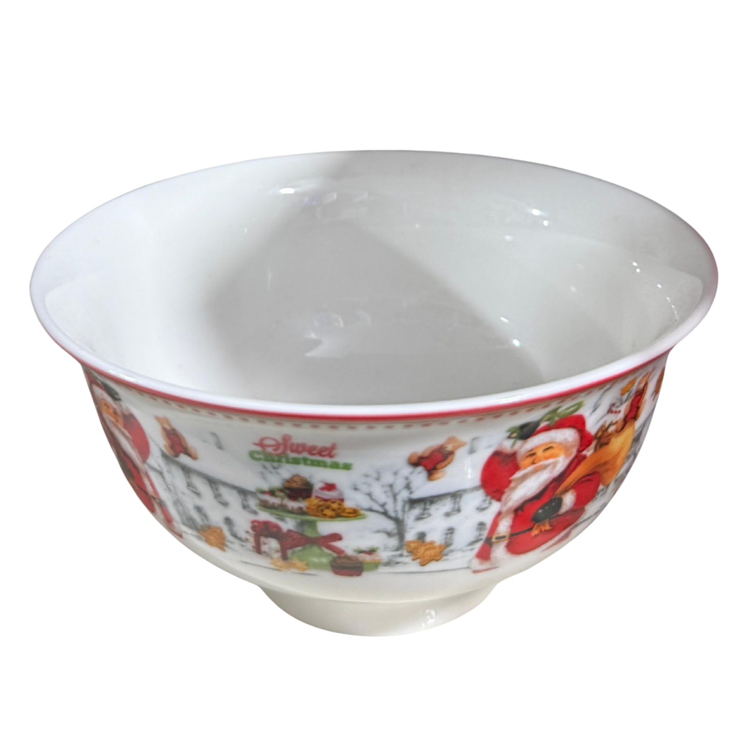 “Sweet Christmas” Porcelain Bowl – Festive Holiday Serving Dish