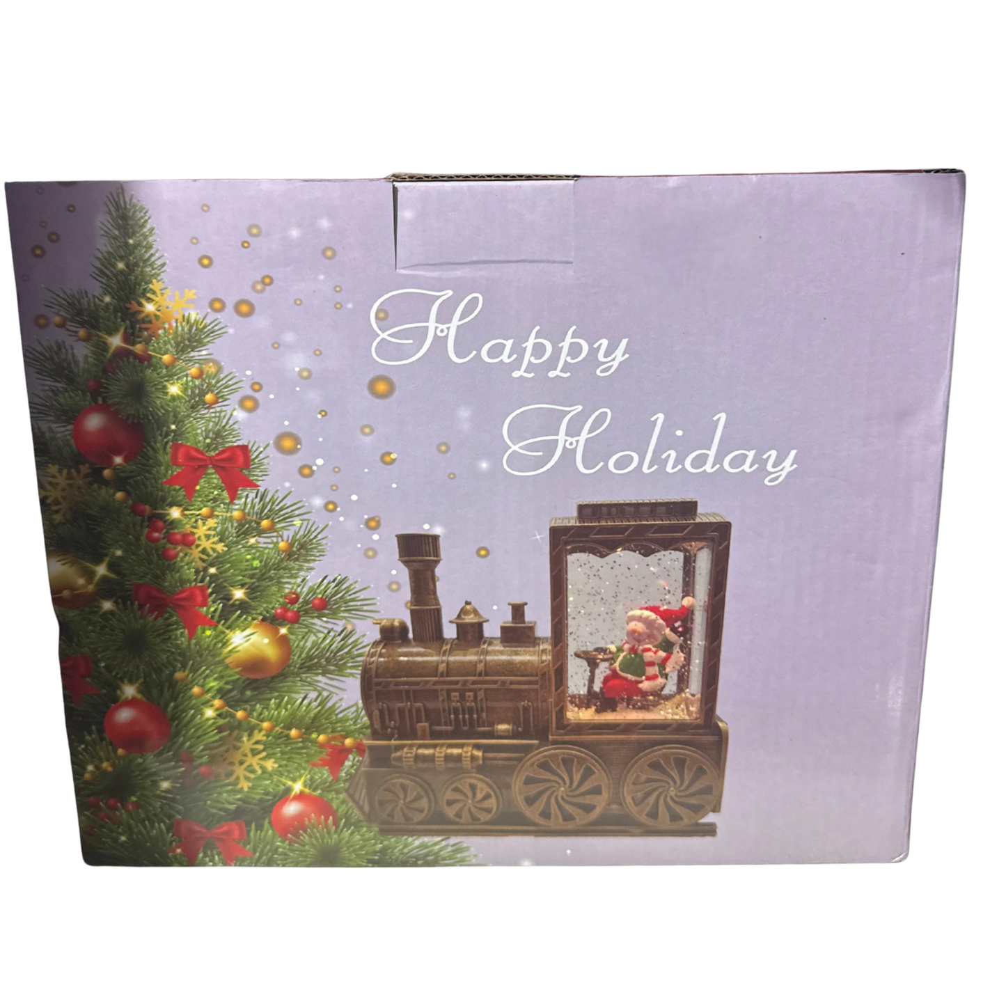 Holiday Train Lantern Snow Globe – LED Christmas Decoration