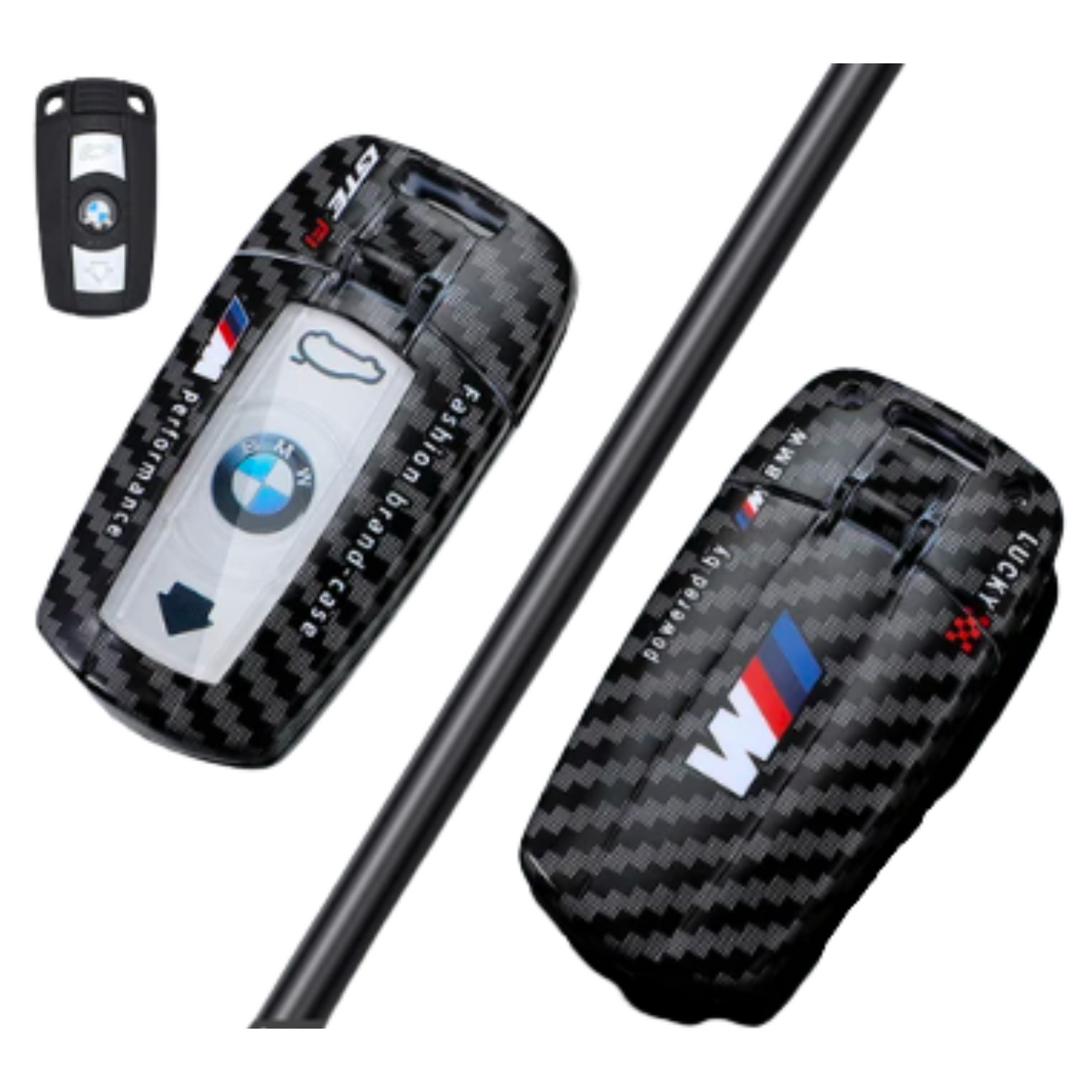 BMW Key Cover – Carbon Pattern Plastic Case