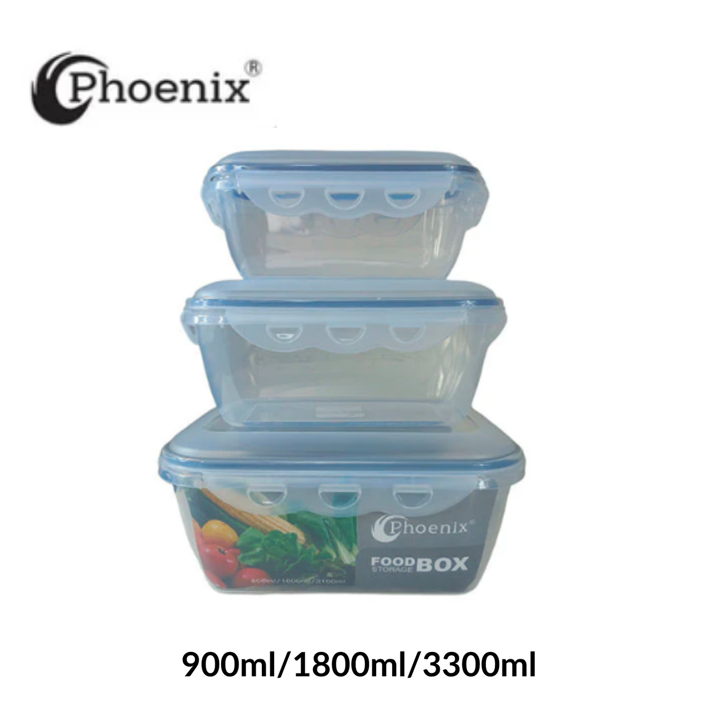 Phoenix Airtight Food Storage Containers – Multi-Size Set