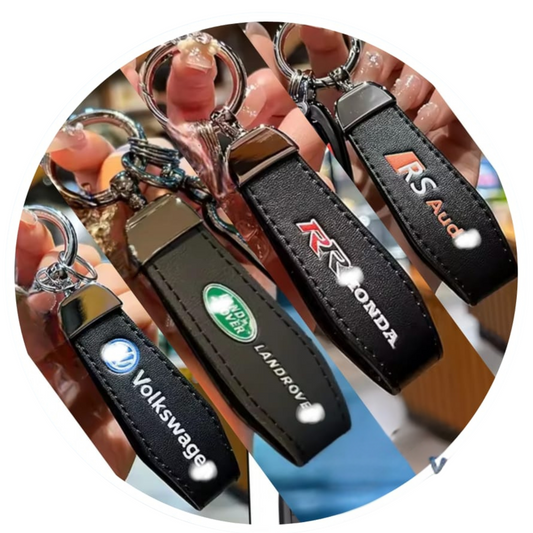 Premium Leather Car Keychains