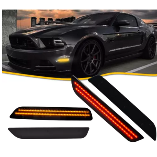 Ford Mustang 2010–2014 Front + Rear LED Side Marker Lights