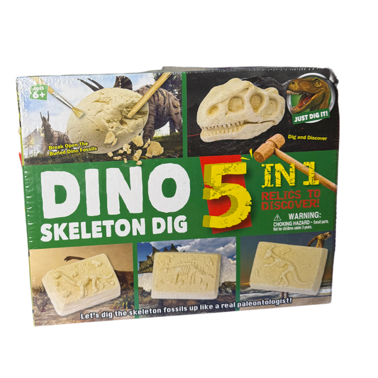 Dino Skeleton Dig – 5-in-1 Excavation Kit