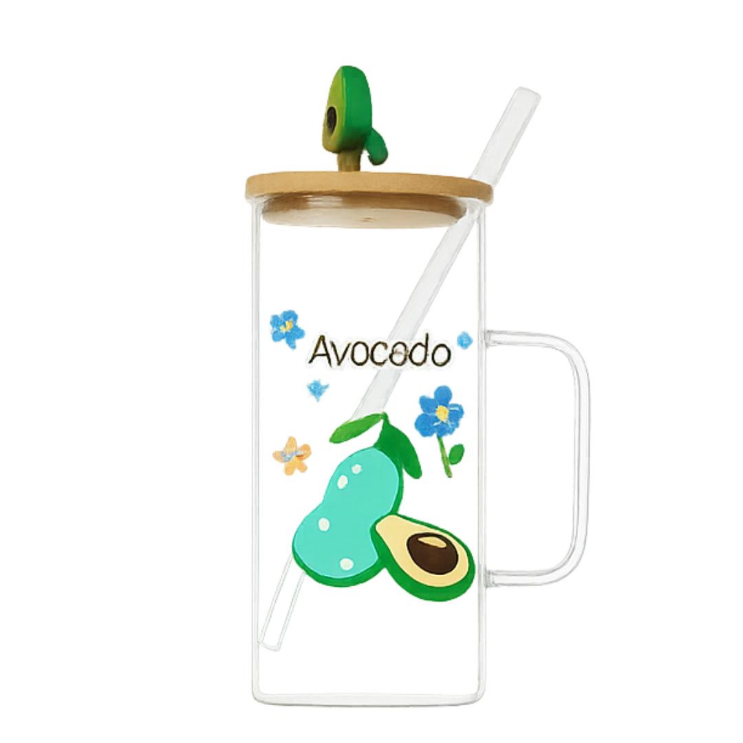 Cup glass with lid