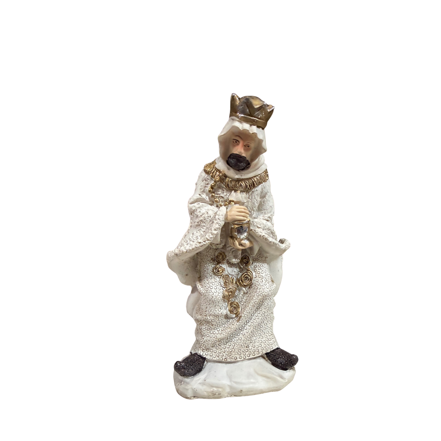 11-Piece White & Gold Nativity Set