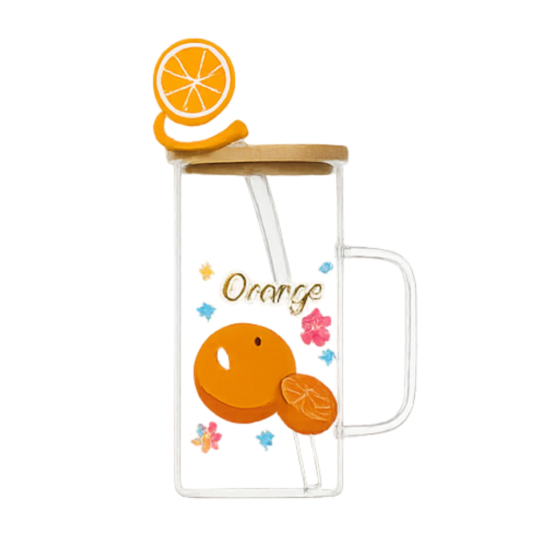 Cup glass with lid