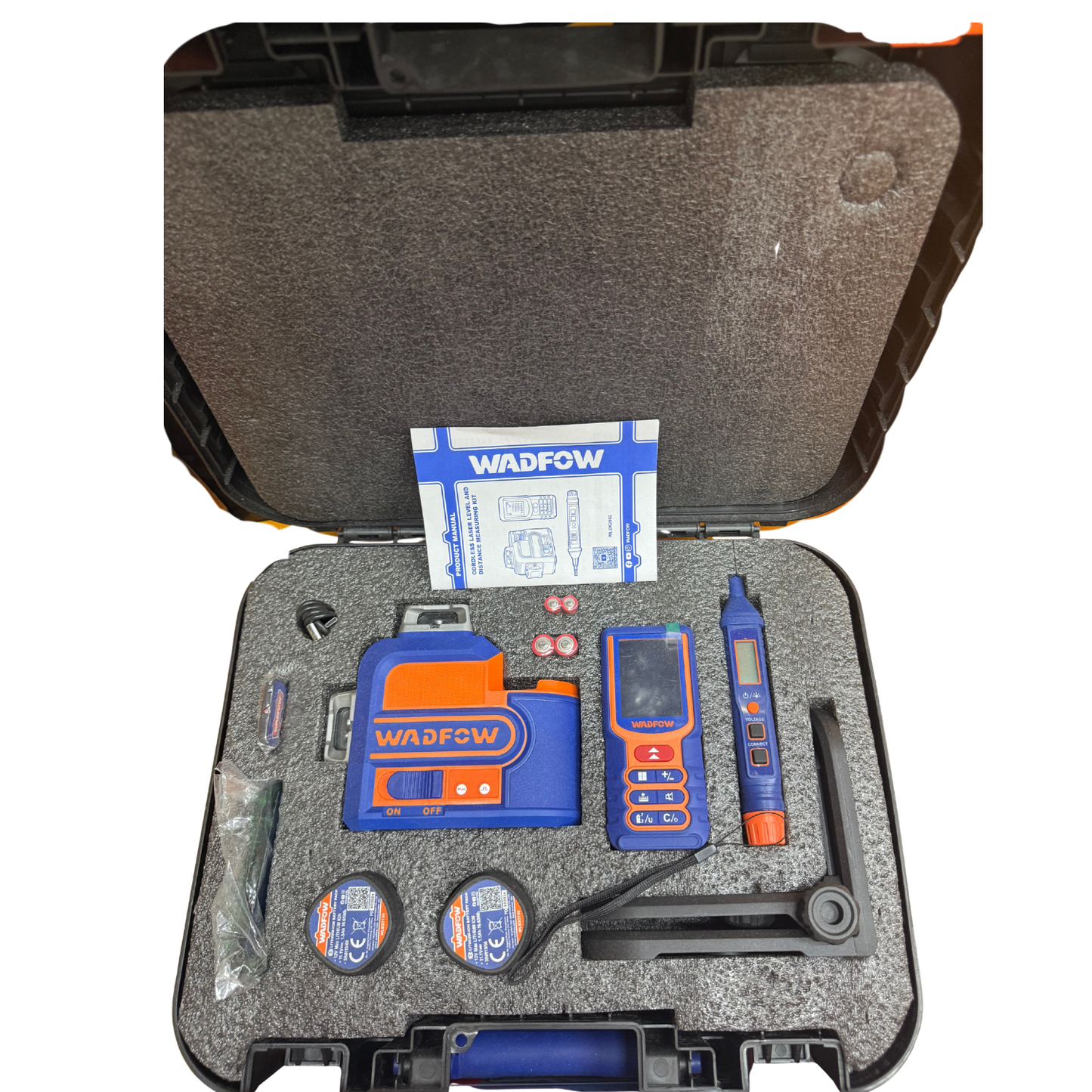 WADFOW Professional Laser Measuring & Leveling Kit – Complete Set with Carry Case