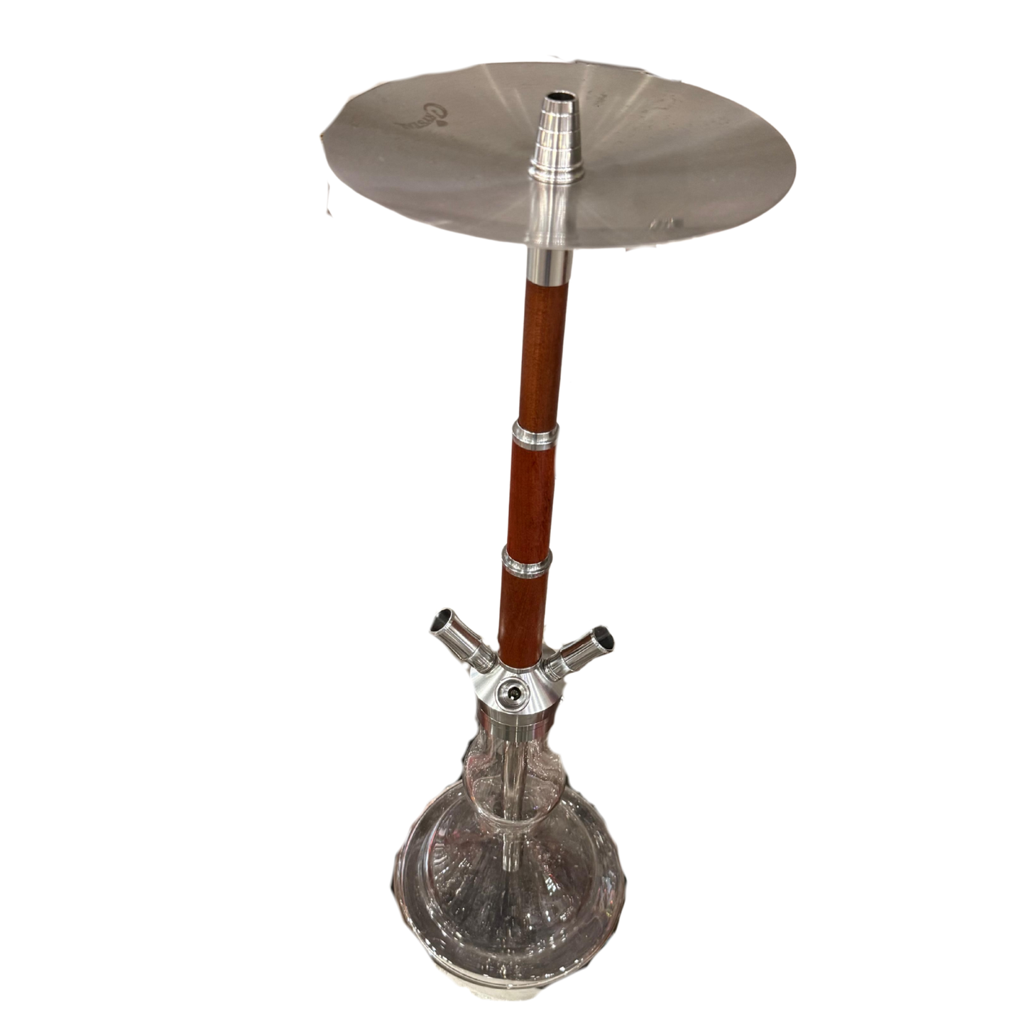 Wooden Fusion Hookah – Silver Trim Edition