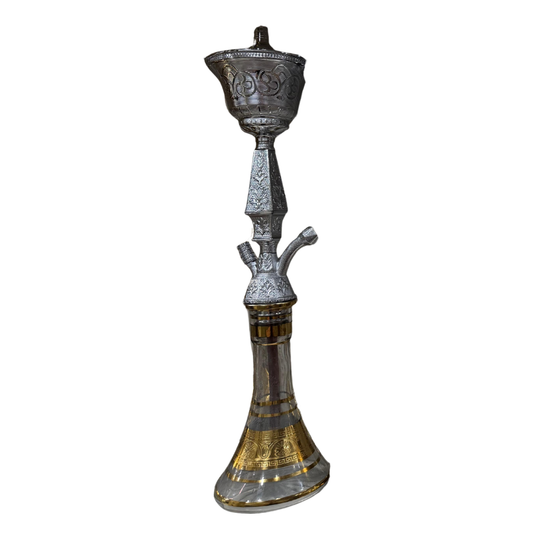 Imperial Carved Hookah – Silver Engraved Edition