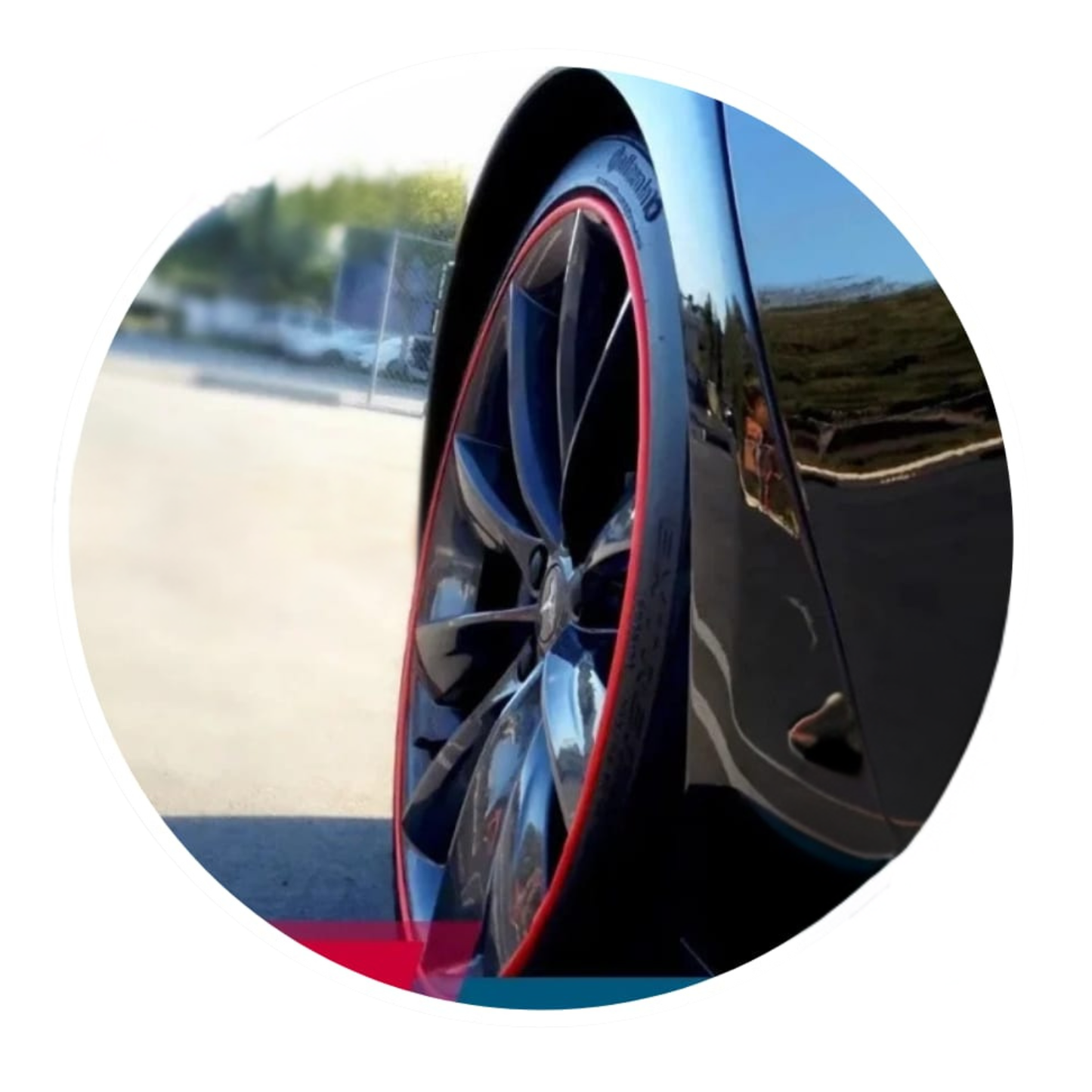 Universal Wheel Rim Trim Strip – 8 Meters (Red & Yellow)