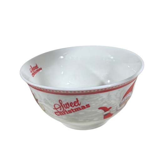 “Sweet Christmas” Porcelain Bowl – Festive Holiday Serving Dish