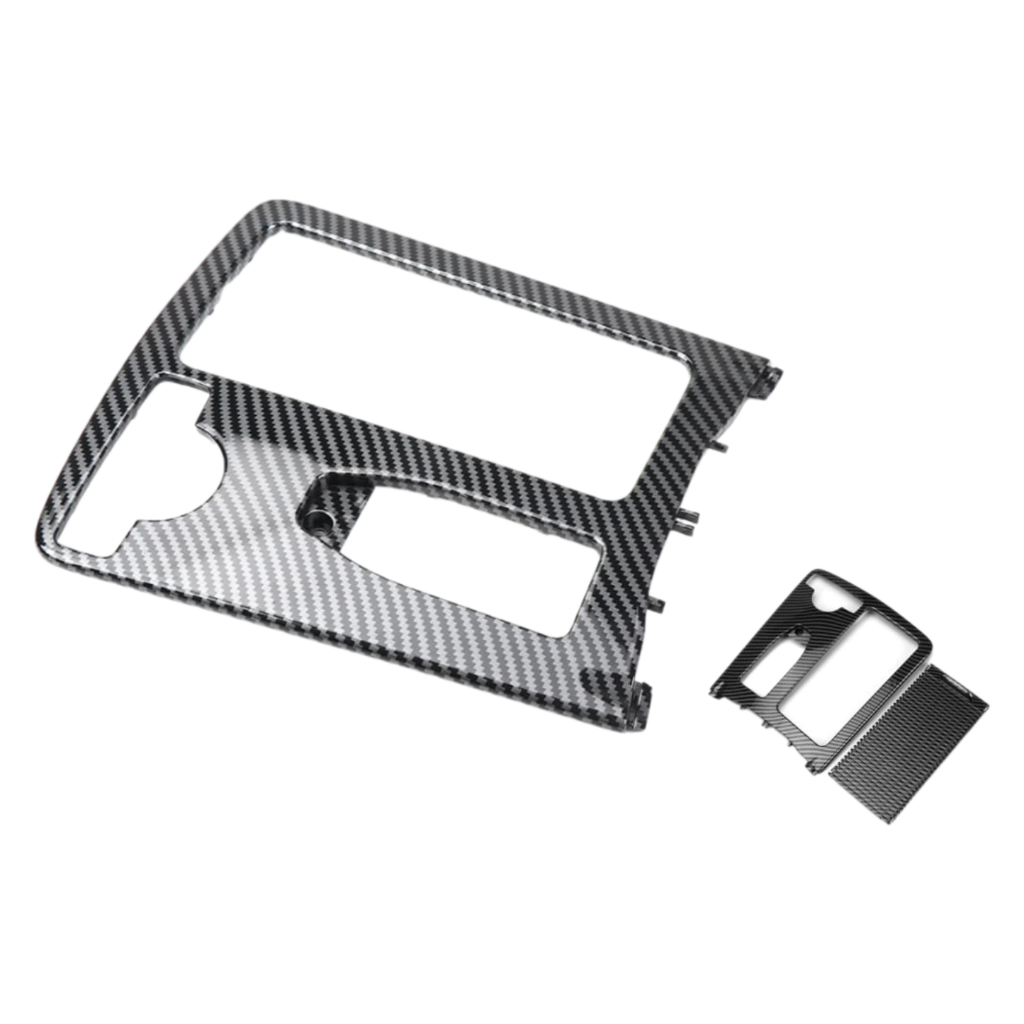 Mercedes W204 Cupholder Cover Replacement – Carbon Look (With or Without Drawer)