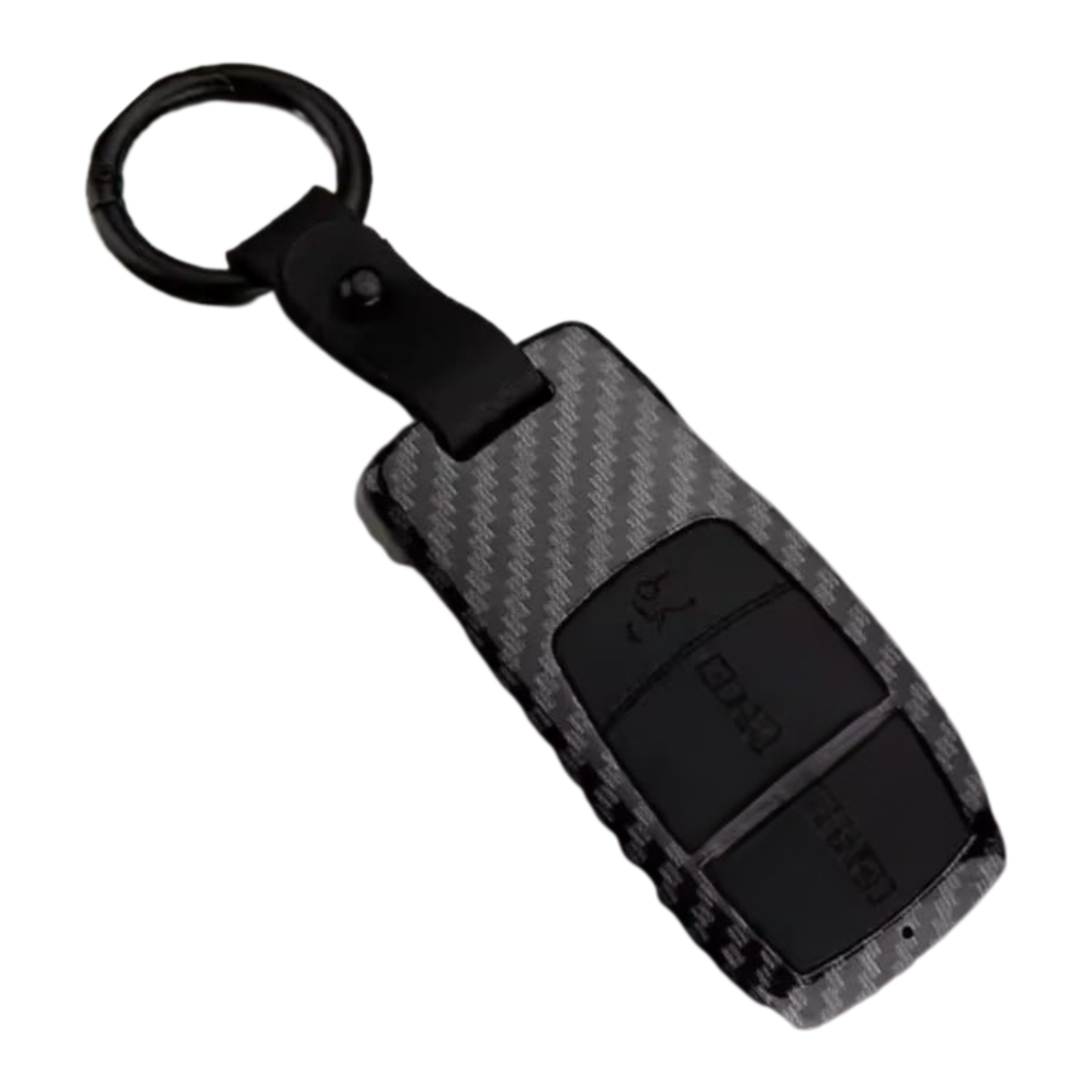 Mercedes 2018+ Carbon-Style Plastic Key Cover with Keychain
