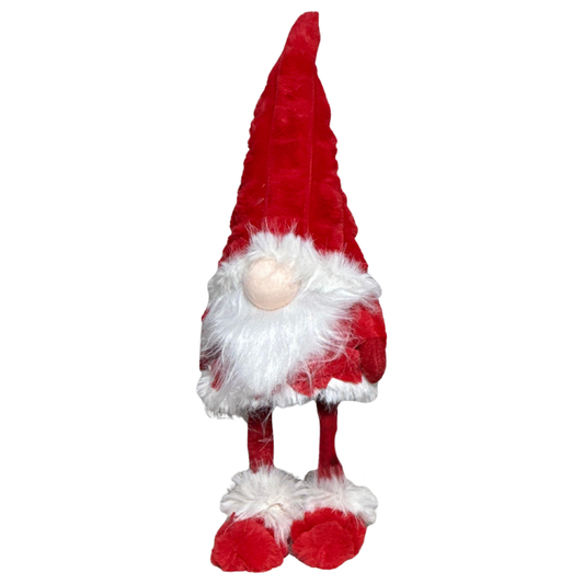 Tall Hat Christmas Gnome Plush – Red & White Holiday Decoration