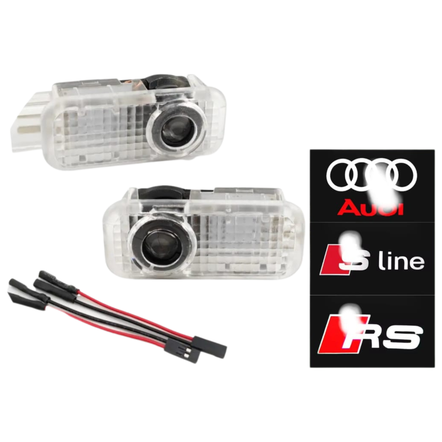Audi Door Welcome Light Projector – HD & Bright (Compatible with A1–A8, Q Series, TT, RS)
