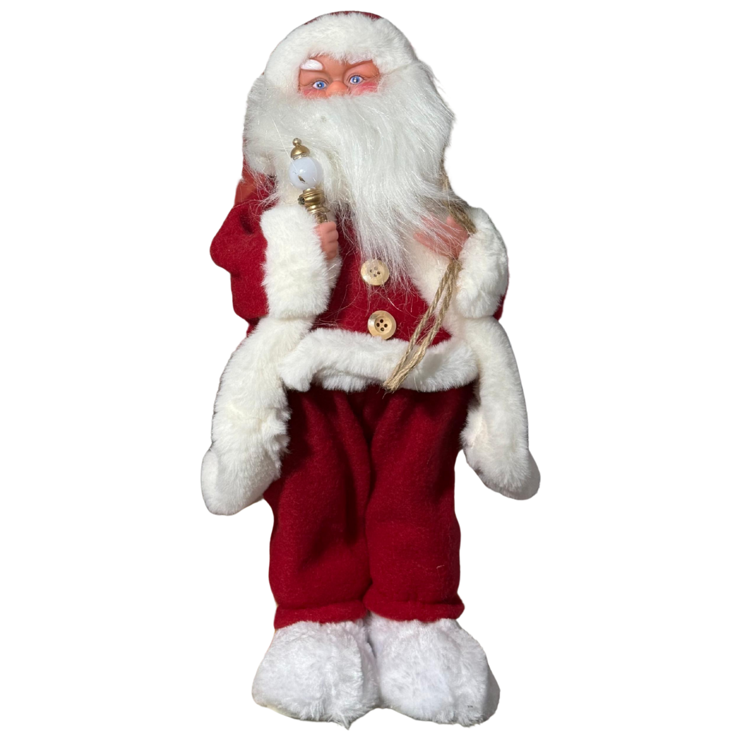 Classic Santa Claus Plush Figurine – Red & White Holiday Decoration