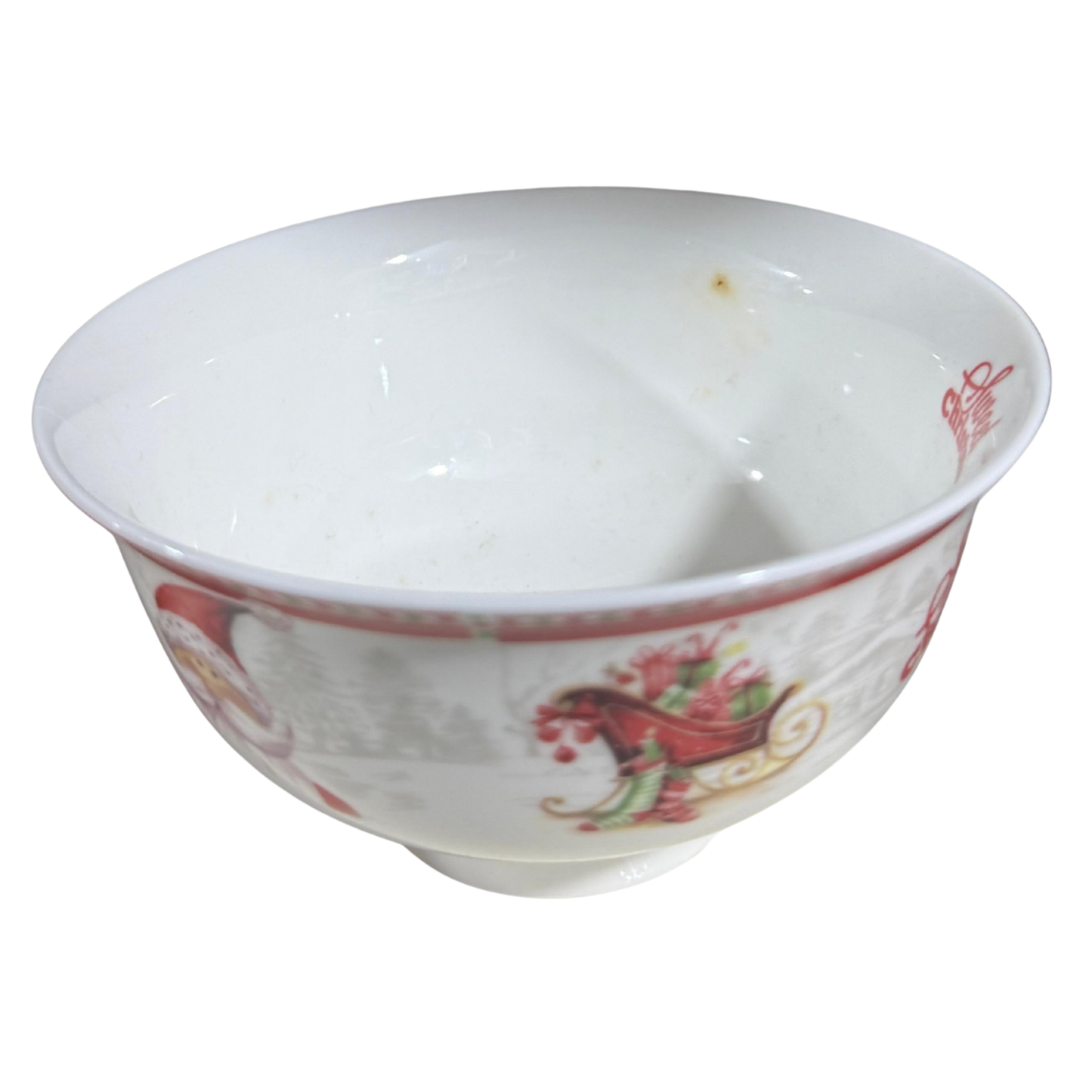 “Sweet Christmas” Porcelain Bowl – Festive Holiday Serving Dish