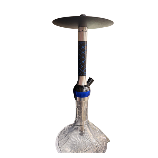 Modern Crystal Hookah – Blue & Black Diamond Design
