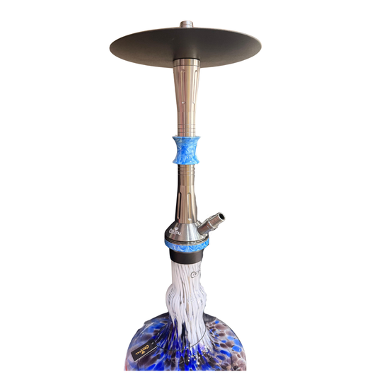 Crystal Premium Hookah – Stainless Steel with Colored Accents (Multiple Colors Available)