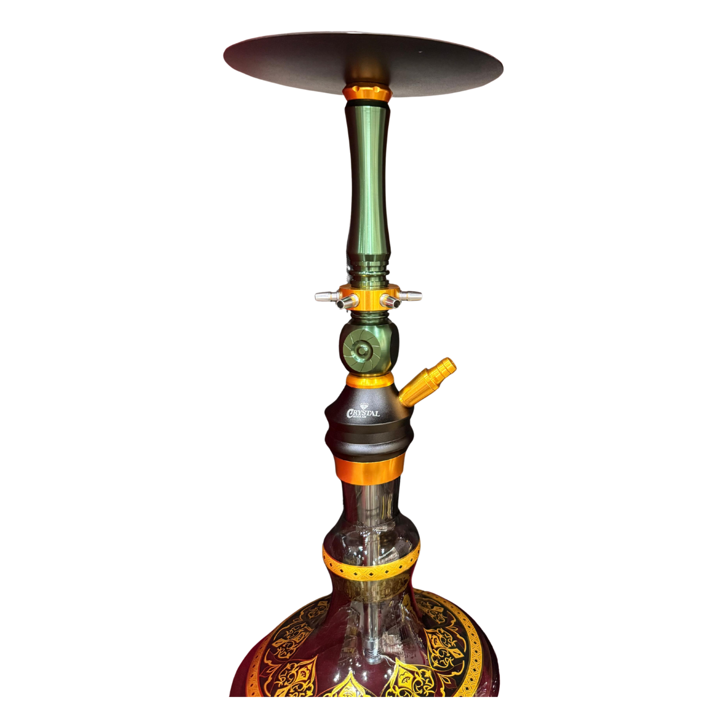 Crystal Prestige Hookah – Elegant Metallic Series (Available in Green And Black)