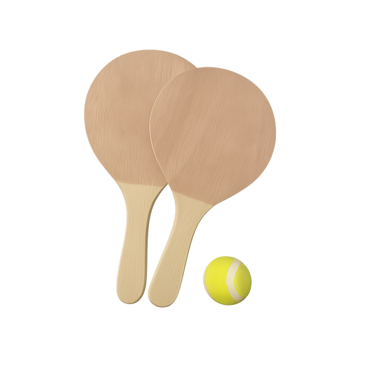Wooden Beach Racket Set with Ball