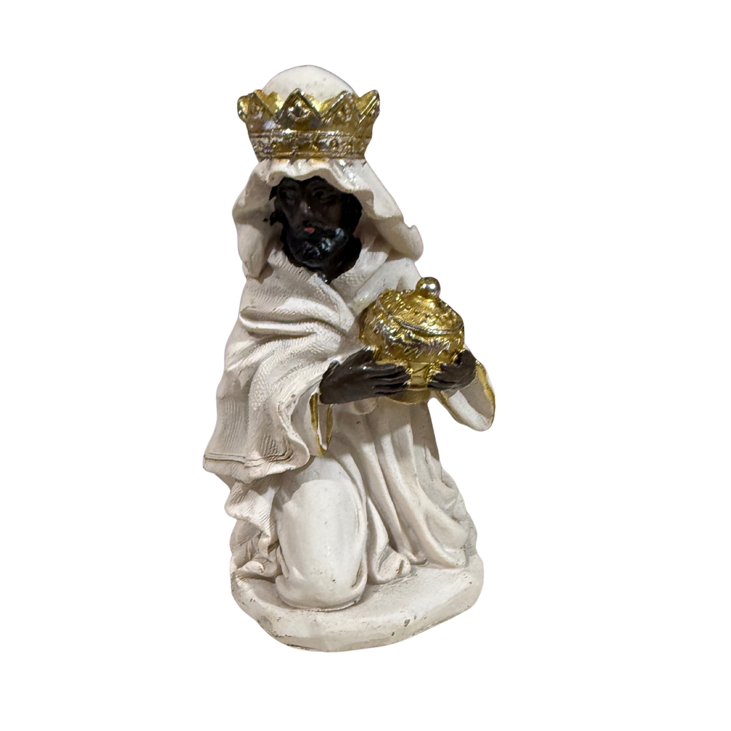 11-Piece White & Gold Nativity Set