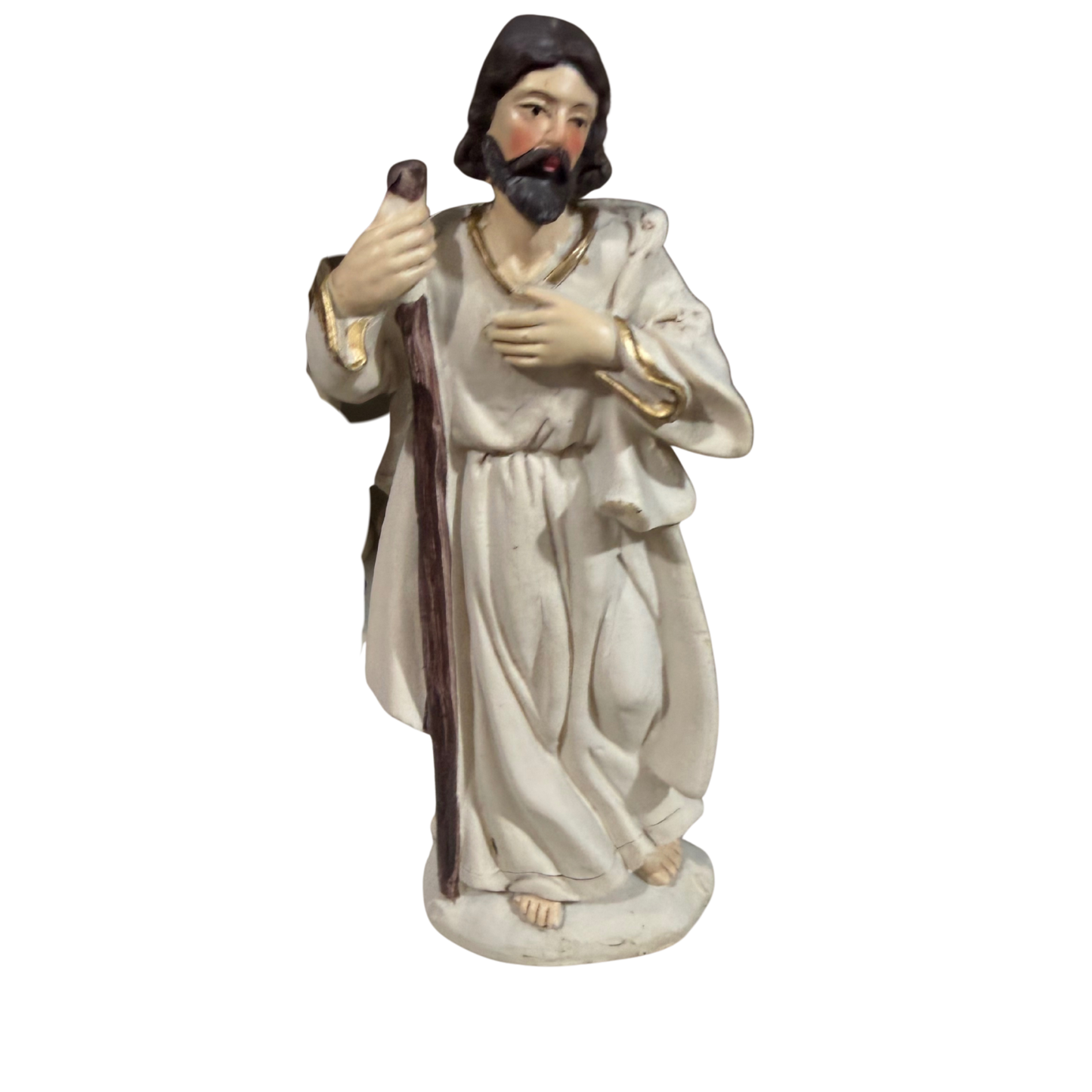 11-Piece White & Gold Nativity Set