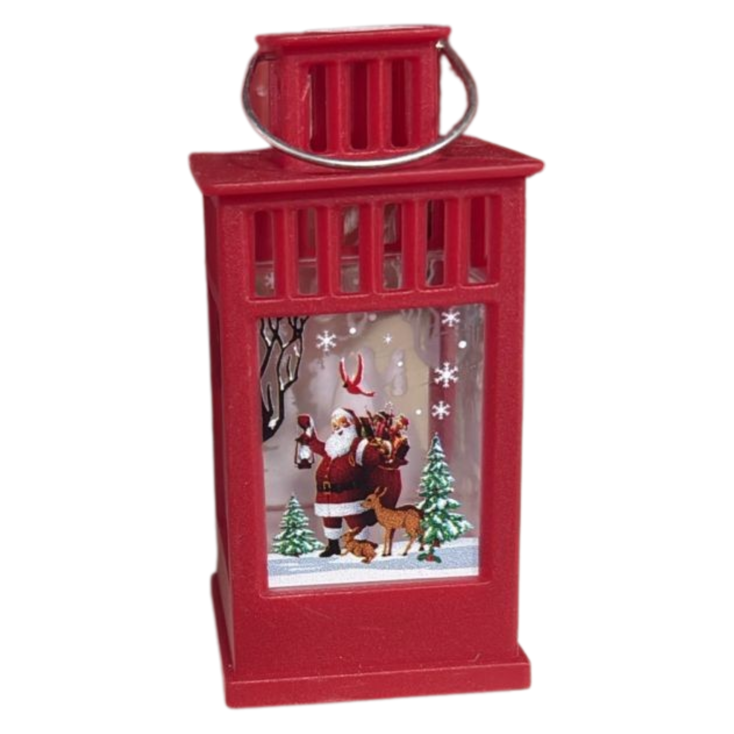 Mini Christmas Lantern – LED Holiday Scene (White or Red)