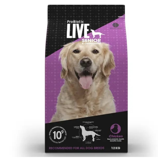 LIVE ProBiotic Senior & Overweight Dog Food Chicken (12kg)